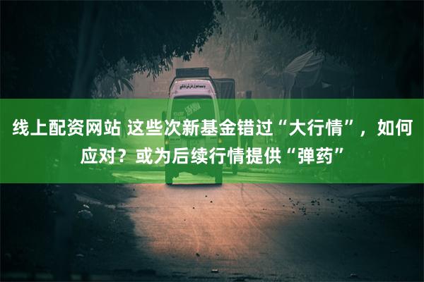 线上配资网站 这些次新基金错过“大行情”，如何应对？或为后续行情提供“弹药”